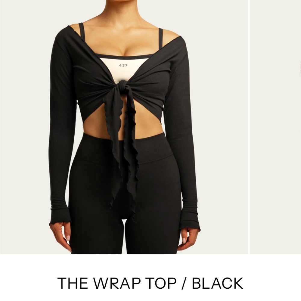 437 - The Wrap Top Black